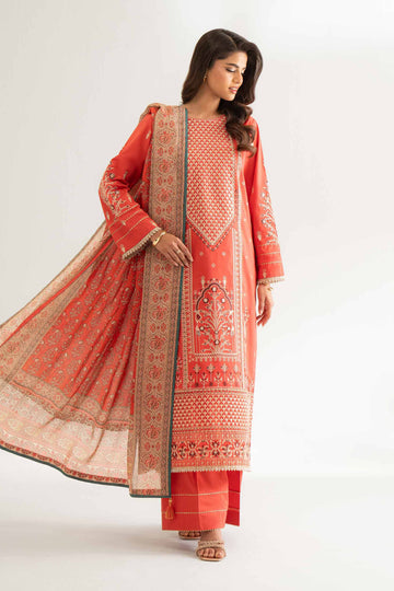 Nishat Linen 3 Piece - Digital Printed Embroidered Suit - 42501715 Online Shopping
